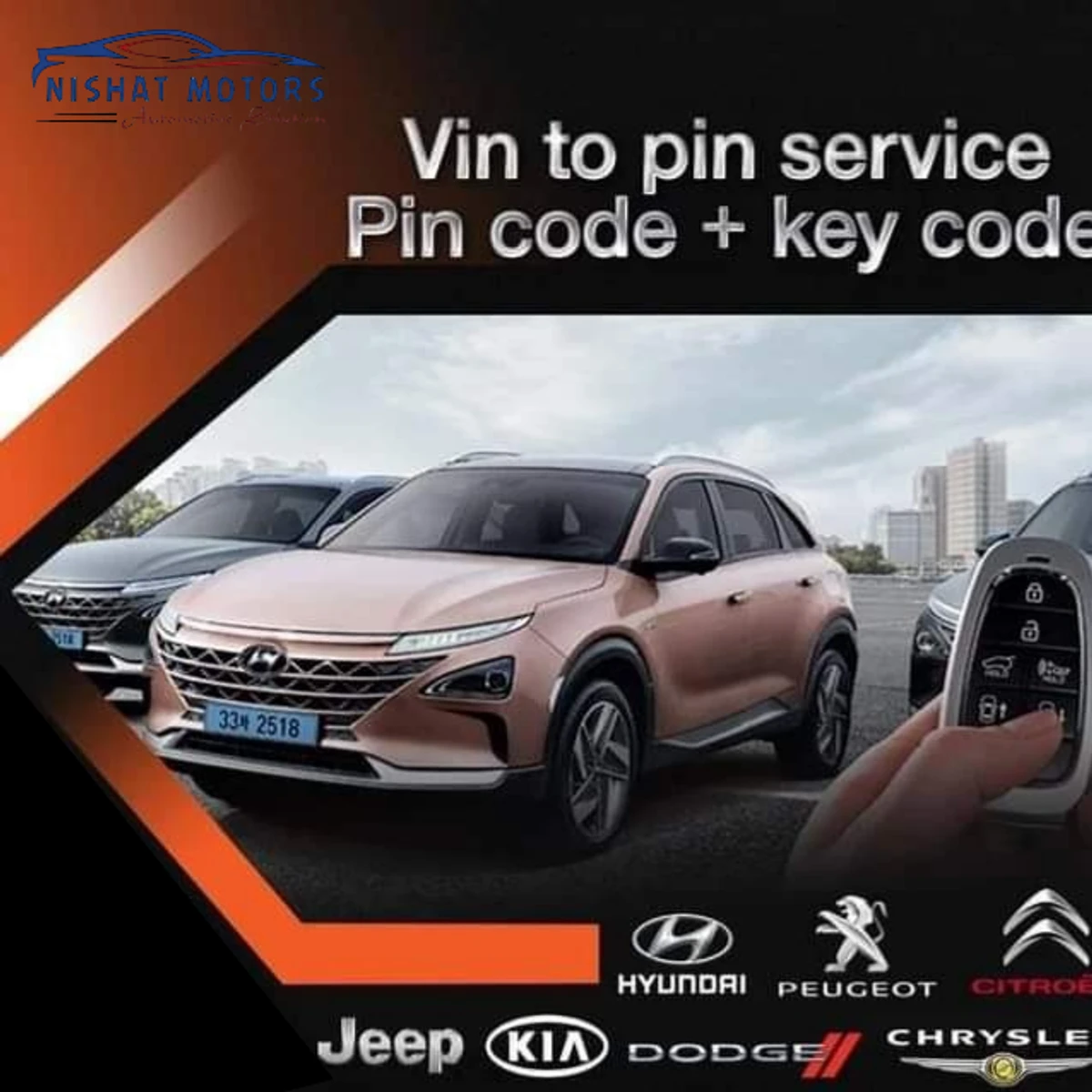 Vin to pin service  Pin code + key code